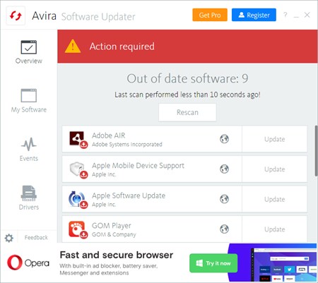 Avira Free Antivirus2018Software Updater