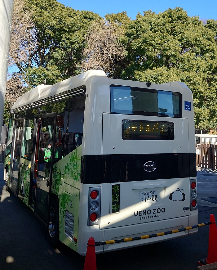 中国BYD製の電気自動車バス