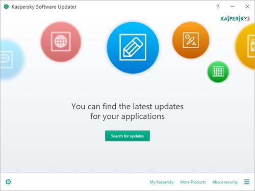Kaspersky Software Updaterの操作画面